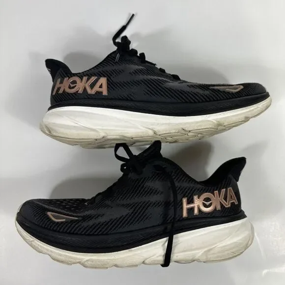 Hoka One One Women's Clifton 9 1127896 BRGL Black Running Shoes Sneakers Size 9B - Picture 8 of 9